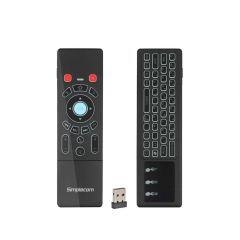 Simplecom RT250 Rechargeable 2.4GHz Wireless Remote Air Mouse Keyboard with Touch Pad and Backlight