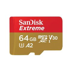 SanDisk Extreme SQXAH 64GB MicroSDXC Memory Card [SDSQXAH-064G-GN6AA]