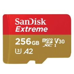 SanDisk SQXAV 256GB Extreme microSDXC Memory Card [SDSQXAV-256G-GN6MA]