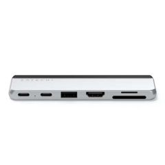 Satechi Dual USB-C Hub For Surface Pro 9 - Platinum