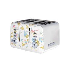 Laura Ashley Electric 4 Slice Toaster - Elvenden White 1850W SBT583WS