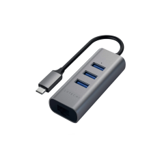 Satechi Type-C USB 3.0 2-in-1 3 Port Hub and Ethernet - Space Grey