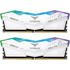 Team T-Force Delta RGB 32GB (2x16GB) 6400MHz CL32 DDR5 Memory - White [FF4D532G6400HC32ADC01]