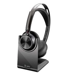 Plantronics/Poly Voyager Focus 2 Office Teams USB-A Charge Stand Connects to PC/Laptop. Mobile