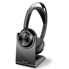 Plantronics/Poly Voyager Focus 2 Stereo Bluetooth Headset Office Standard USB-A Charge Stand