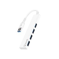 Bonelk Long-Life USB-A to 4 Port USB 3.0 Slim Hub - White