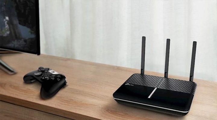 Modem router on desk